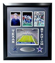 Dallas Cowboys Texas Stadium Authentic Game Used Turf Framed Collage COA... - £304.61 GBP