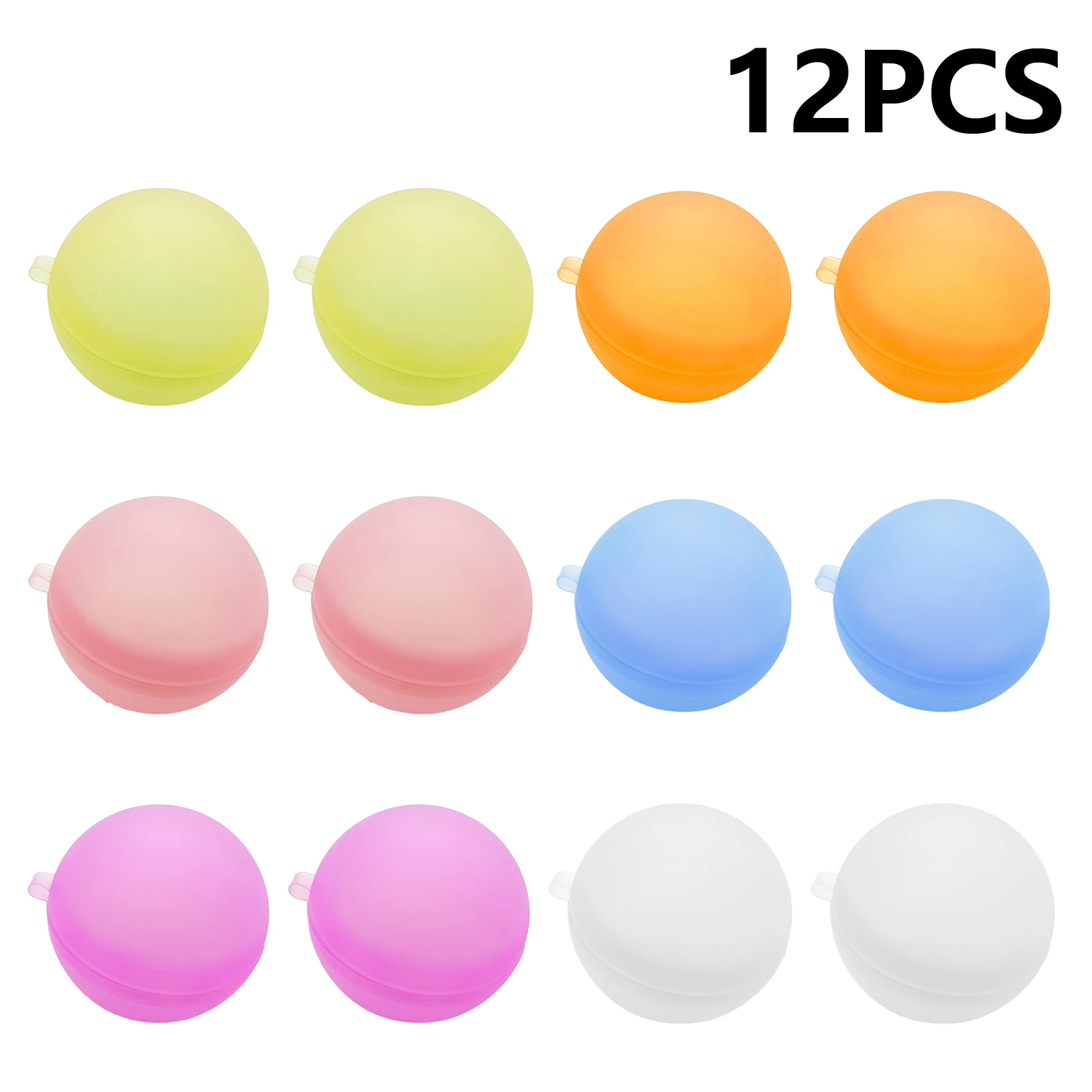 12pcs Fun Toys Party Water Balloons Soft Silicone Bright Reusable Backyard Tee - £13.41 GBP