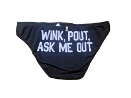 Victoria&#39;s Secret PINK Women&#39;s Underwear Bottoms Wink Ask Me Out Black Small NEW - £14.91 GBP