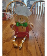 Wooden Christmas/Holiday Gingerbread Chef Cooking Man-Very Rare-SHIPS N ... - $40.58 CAD