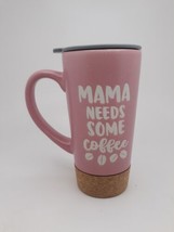 Mama Needs Some Coffee Tall 14 fl oz  Coffee Tea Cup Mug  Pink - £11.89 GBP