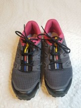 Salomon Speedcross Vario Women Shoe Gray Pink Black Trail Running 376120 Sz 10 - £30.05 GBP