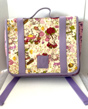 Backpack Purse Art Frolic Travel Case Tote 12&quot;x10&quot;x3 Pink Purple The Pig... - $9.46