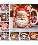 Christmas Theme Ceramic Mug 3D Santa Claus Coffee Cup Kitchen Gadgets Co... - $22.55