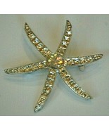 Signed AJC Starfish Ocean Pin Brooch Vintage Costume Jewelry Nautical Be... - £15.77 GBP