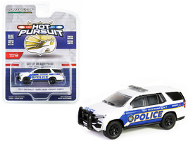 2022 Chevrolet Tahoe Police Pursuit Vehicle PPV White w Blue Stripes City of - $18.84