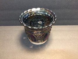 Vintage Imperial Glass Carnival Glass Short Vase Dish Bowl 5&quot; - $21.30