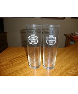 CANADA DRY VINTAGE 1960&#39;S CLASSIC TOM COLLINS GLASSES X 2  CLEAR GLASS W... - $25.00