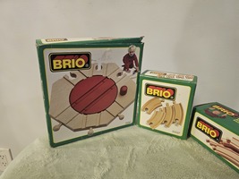 Vintage Brio Wooden Train Tracks and Items (x3) - $75.00