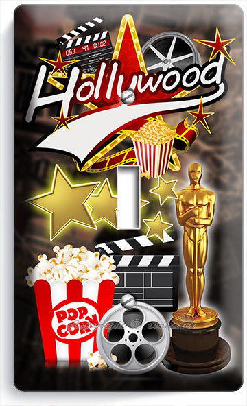 HOLLYWOOD TV ROOM HOME MOVIE STARS THEATER 1 GANG LIGHT SWITCH WALL PLATES DECOR
