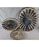 Vintage International Silver Co. Silverplated Set of 3 Scallop Trays w/Box - $252.50 MXN
