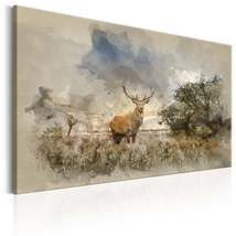 Tiptophomedecor Stretched Canvas Animal Art - Deer In Field - Stretched &amp; Framed - £79.00 GBP+