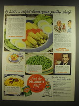 1939 Del Monte Foods Ad - 6 hits Right from your pantry shelf - £14.55 GBP