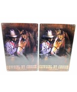 2 Cowgirl by Choice Gotta Ride Metal Tin Sign Girl &amp; Horse Garage Bar De... - £17.89 GBP