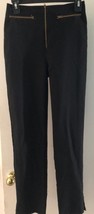 WOMENS JUDY KNAPP CALIFORNIA BLACK PANTS SIZE 1 zippered front high waisted - £11.07 GBP