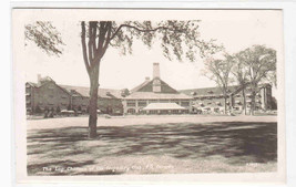 Log Chateau Seigniory Club Quebec Canada 1946 RPPC real photo postcard - $7.43