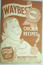 Waybest Prize Chicken Recipe Softcover Booklet 1953 Waybest Poultry Hartford, Ct - £7.96 GBP