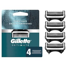 Gillette Intimate Pubic Hair Razor Cartridges, 4 Razor Blade Refills, - $12.86