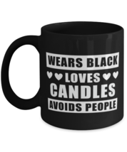 Candles Collector Coffee Mug - Wears Black Avoids People - Funny 11 oz B... - £12.54 GBP