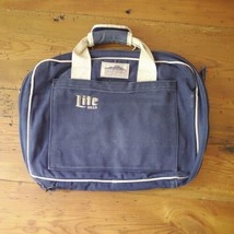 Vintage High Sierra Blue Miller LITE Beer Canvas Laptop Document Travel Bag - $763.81 MXN