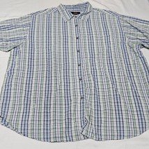 Route 66 Button Down Shirt Plaid Pattern Short Sleeved Cotton Men&#39;s Size 2X - $14.25