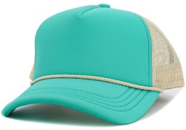 Turquoise-Stone Foam Front Mesh Women Trucker Cap with Adjustable Snapback - $24.99