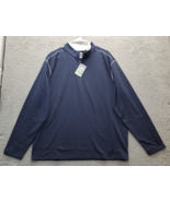 Ahead USA Tennis Shirt Mens XL Navy Solid Golf Performance Long Sleeve M... - $37.11