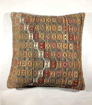 20x20 Kilim Pillow Cover Handmade Vintage Oushak Kilim Cushion Cover 260 - $17.56