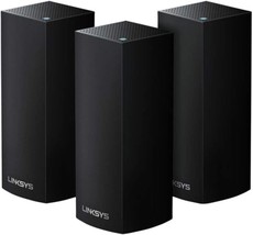 The Linksys Velop Tri-Band Ac6600 Whole Home Wifi Mesh System Black- 3-Pack - £103.54 GBP