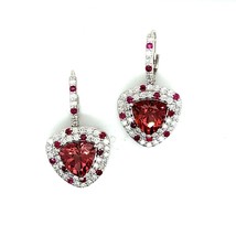 Natural Tourmaline Ruby Diamond Earrings 14k G 10.53 TCW Certified $7,975 301437 - £3,905.69 GBP