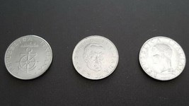 Lot of (3) Italian 100 Lire Special Edition coins in VF/XF Condition Rom... - $13.86