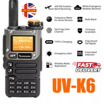 Quansheng UV-K6 VHF UHF Dual-Band Ham 5W Portable Two-way Radio Walkie Talkie - £24.92 GBP