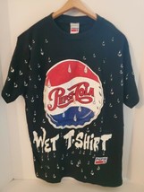 Vintage 1990s Pepsi Pepsi-Cola Wet T-Shirt All Over Print Shirt size M Rare Med - $49.99