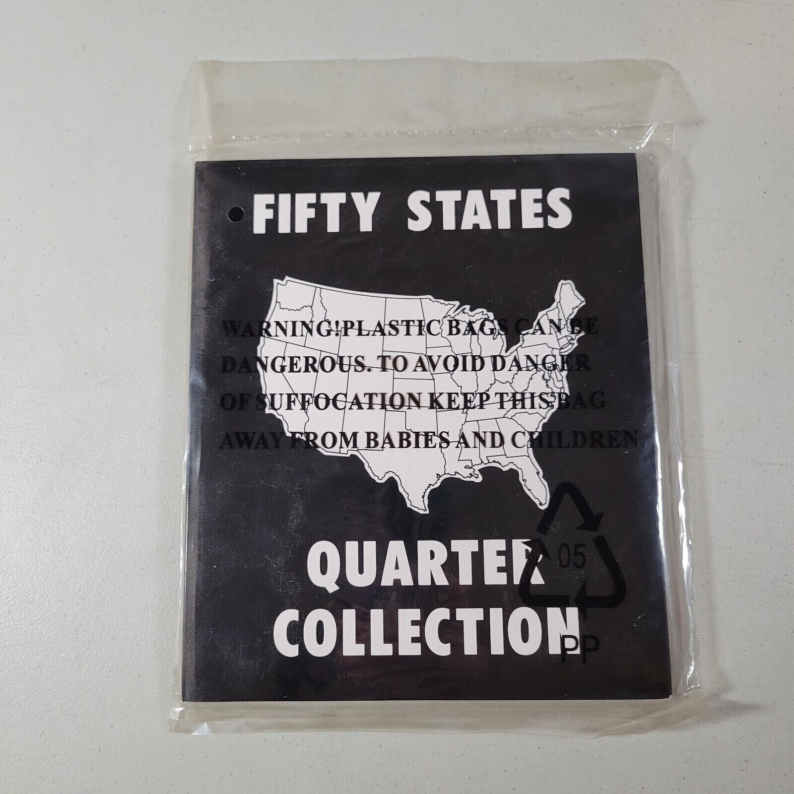 Commemorative State Coin Holder Quarters Black White Album 50 States Fox Valley - $9.96