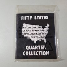 Commemorative State Coin Holder Quarters Black White Album 50 States Fox... - $9.96