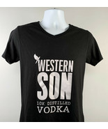 Western Son 10X Distilled Vodka T Shirt Womens Large Black Cotton Poly B... - £17.01 GBP