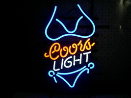 New Coors Light Purple Bikini Beer Bar Open Neon Sign 24&quot;x20&quot;  - £195.90 GBP