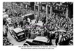 pt5752 - Halifax visit of Winston Churchill in 1945 , Yorkshire - Print 6x4 - $2.80