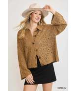 Umgee Crochet Button Down Knit Cardigan - $96.81 CAD