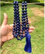 10 mm Rnd 108+1 Beads Original Lapis Lazuli Jaap Rosary, Japa Mala Energ... - $81.09 CAD