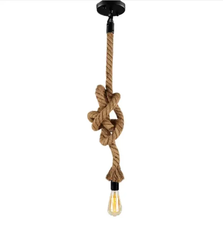 Vintage Hemp Rope Pendant Light AC90-260V E27 Loft Creative Personality Industri - £150.83 GBP