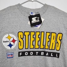 Vintage 90&#39;s STARTER Pittsburgh Steelers T-Shirt NFL Football Men&#39;s XL 1... - £39.10 GBP