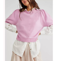 New Free People Staycation Cashmere Pullover $128  X-SMALL Pink Lavender  - £62.27 GBP
