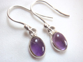 Very Tiny Amethyst 925 Sterling Silver Dangle Earrings receive exact earrings - £12.94 GBP