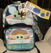 Star Wars BABY YODA The Child Grogu Backpack Lunchbox Pencil Case Key Ri... - £18.79 GBP