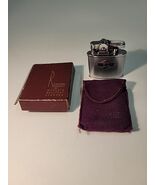 Vtg Ronson Standard Lighter ChromeArt Deco Sleeve, Box   USA Nice - $46.73