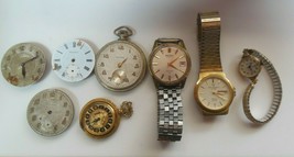 Vintage Pocket Watches/Movements &amp; Watch lot-Seiko, Waltham, Progress, S... - £297.48 GBP