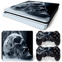 For PS4 Slim Skin Console &amp; 2 Controllers Skulls Vinyl Decal Wrap - £11.16 GBP