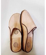 Light Beige Leather Babouche – Handmade Moroccan Minimalist Slippers - $80.00