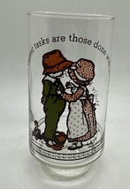 Holly Hobbie Happy Talk Coca-Cola 6” Drinking Glass w/ Boy American Gree... - $7.12